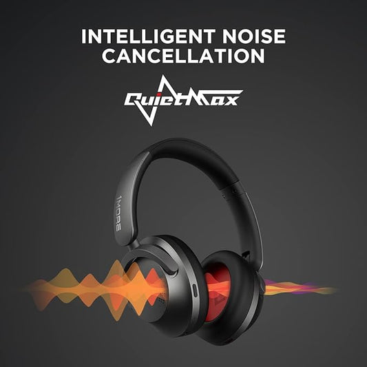 1MORE SonoFlow Active Noise Cancelling Headphones, Bluetooth Headphones with LDAC for Hi-Res Wireless Audio, 70H Playtime, Clear Calls, Preset EQ Via App, Black